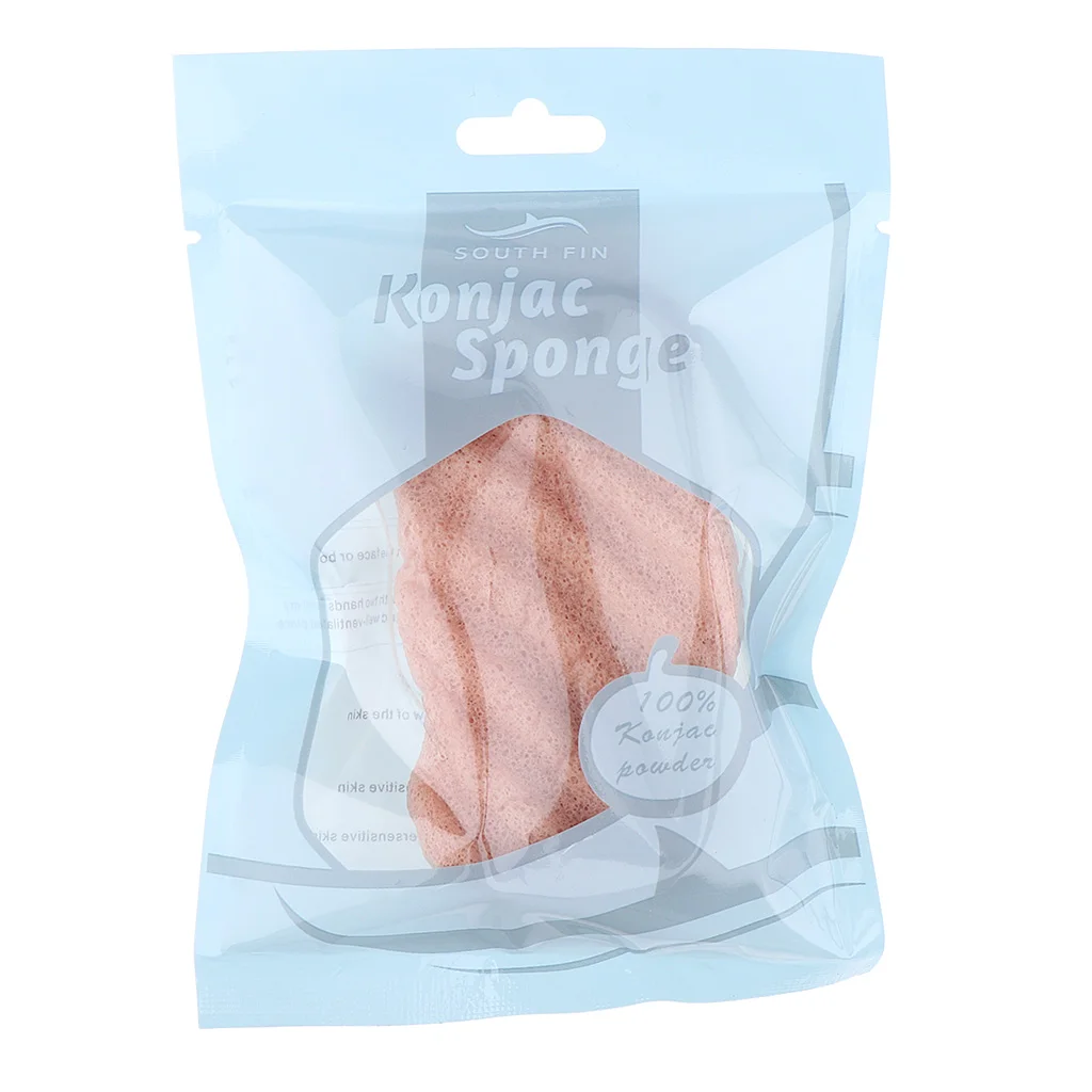 100% Natural Konjac Soft Puff Face Body Wash Cleaning Sponge Facial Sponge with Activated Bamboo Charcoa