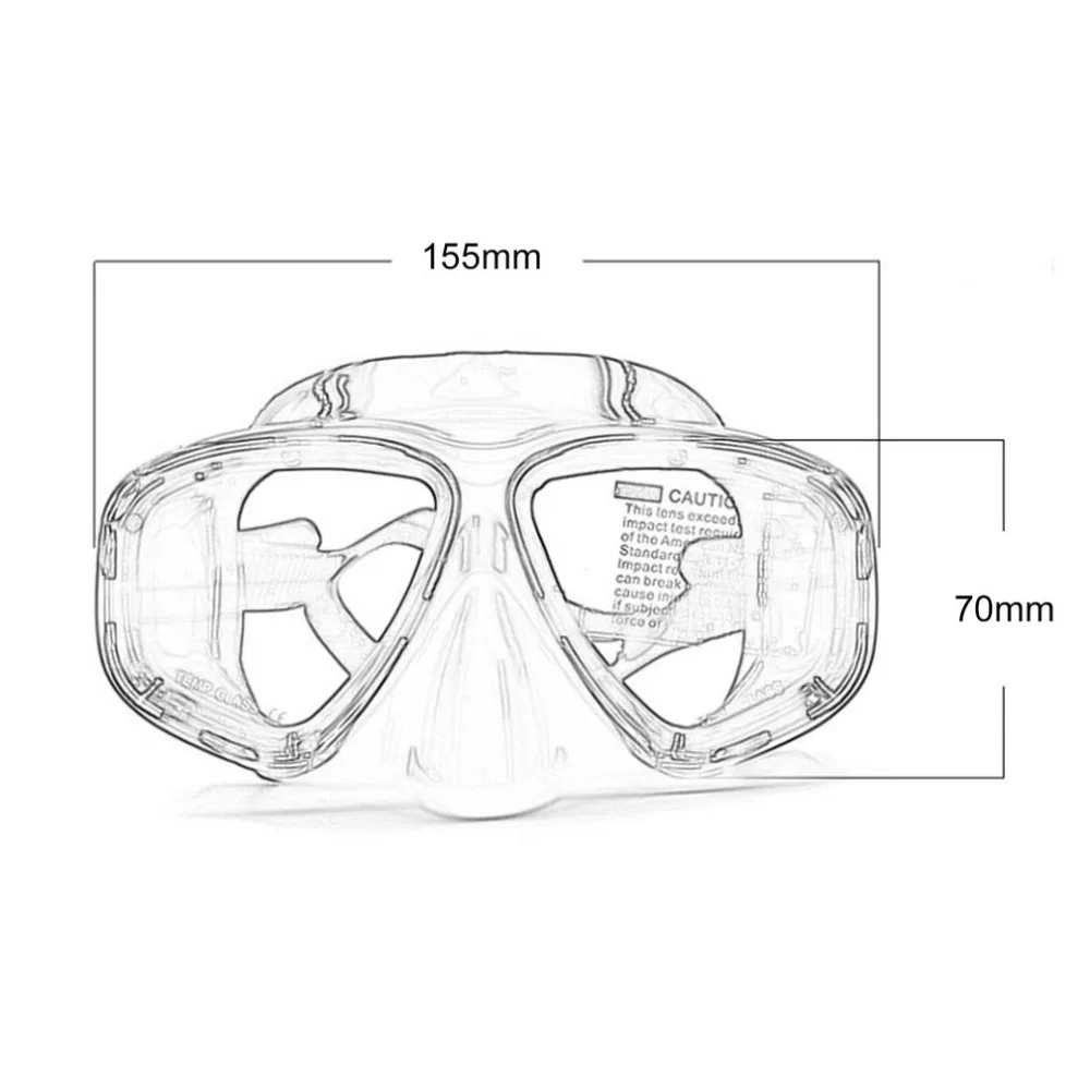 AM-308 взрослые двухслойные водонепроницаемые противотуманные прозрачные силиконовые большие площади очки-маска для ныряния аксессуары для