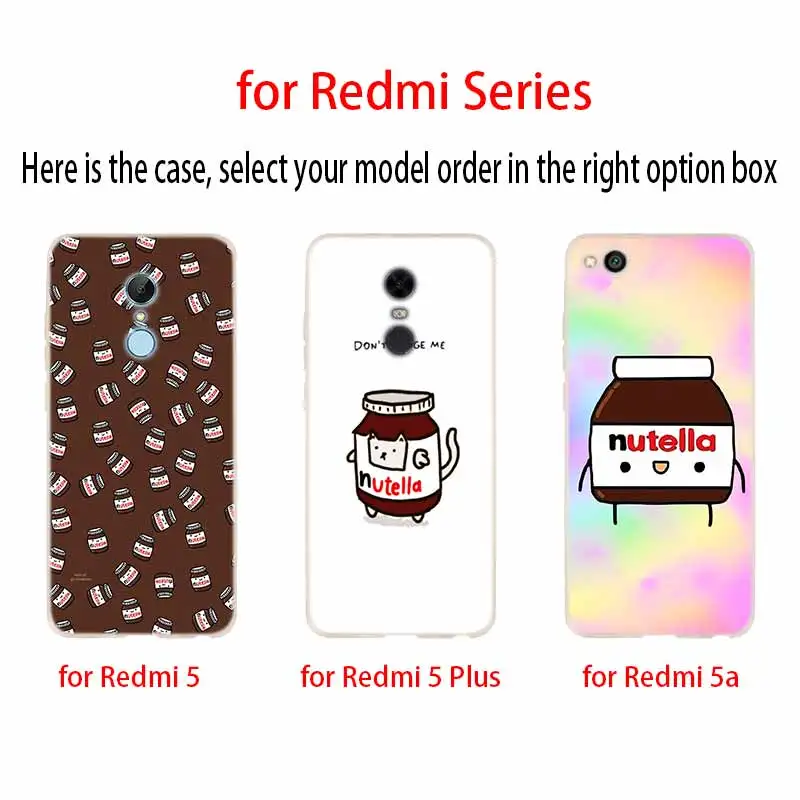 Модный мягкий чехол из ТПУ с изображением шоколадной еды Tumblr Nutella для Xiaomi Redmi 9a 8a 7a