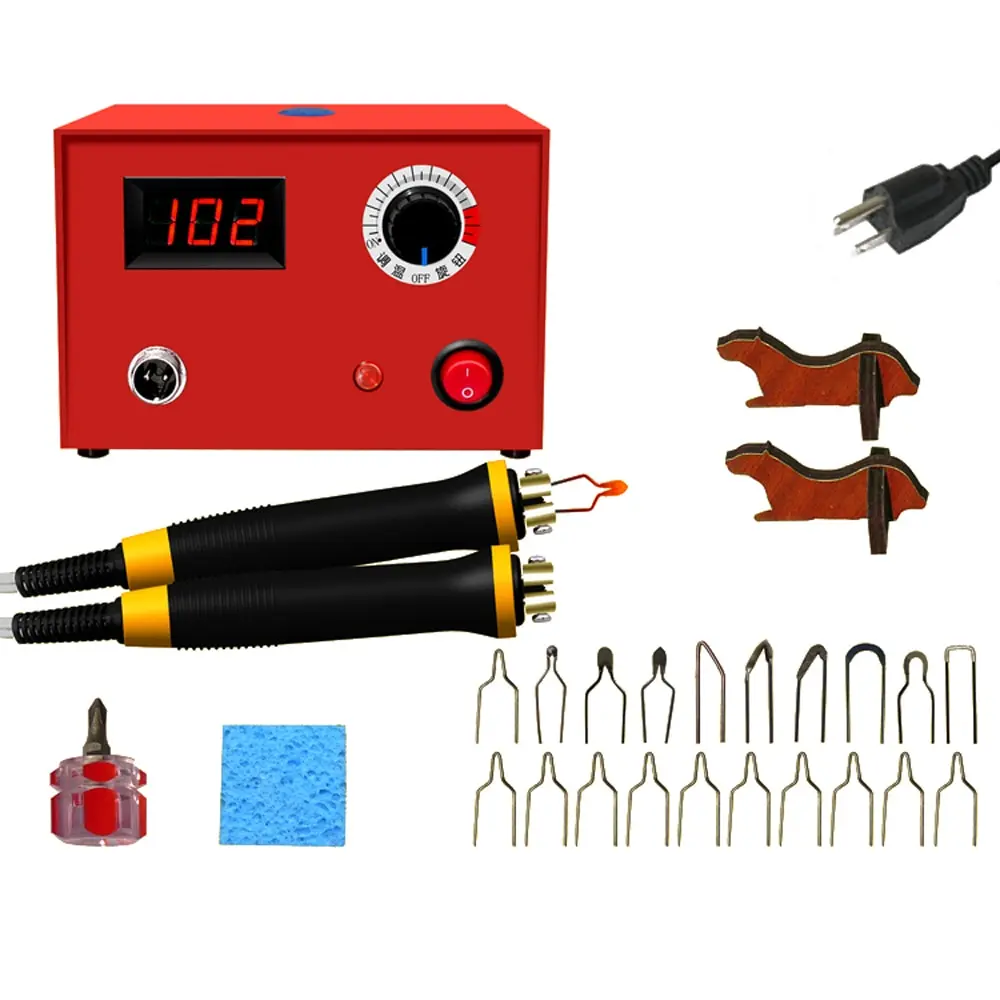 

Wood Burning Machine 25W Pyrography Pen Machine Kit Set Wood Crafts Burning Tools Adjustable Temperature Electric Soldering Iron