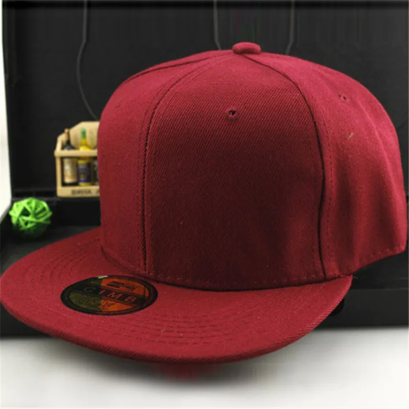 Модная Регулируемая Мужская Женская кепка для бейсбола твердая хип-хоп бейсболка Плоская Шляпа Козырек