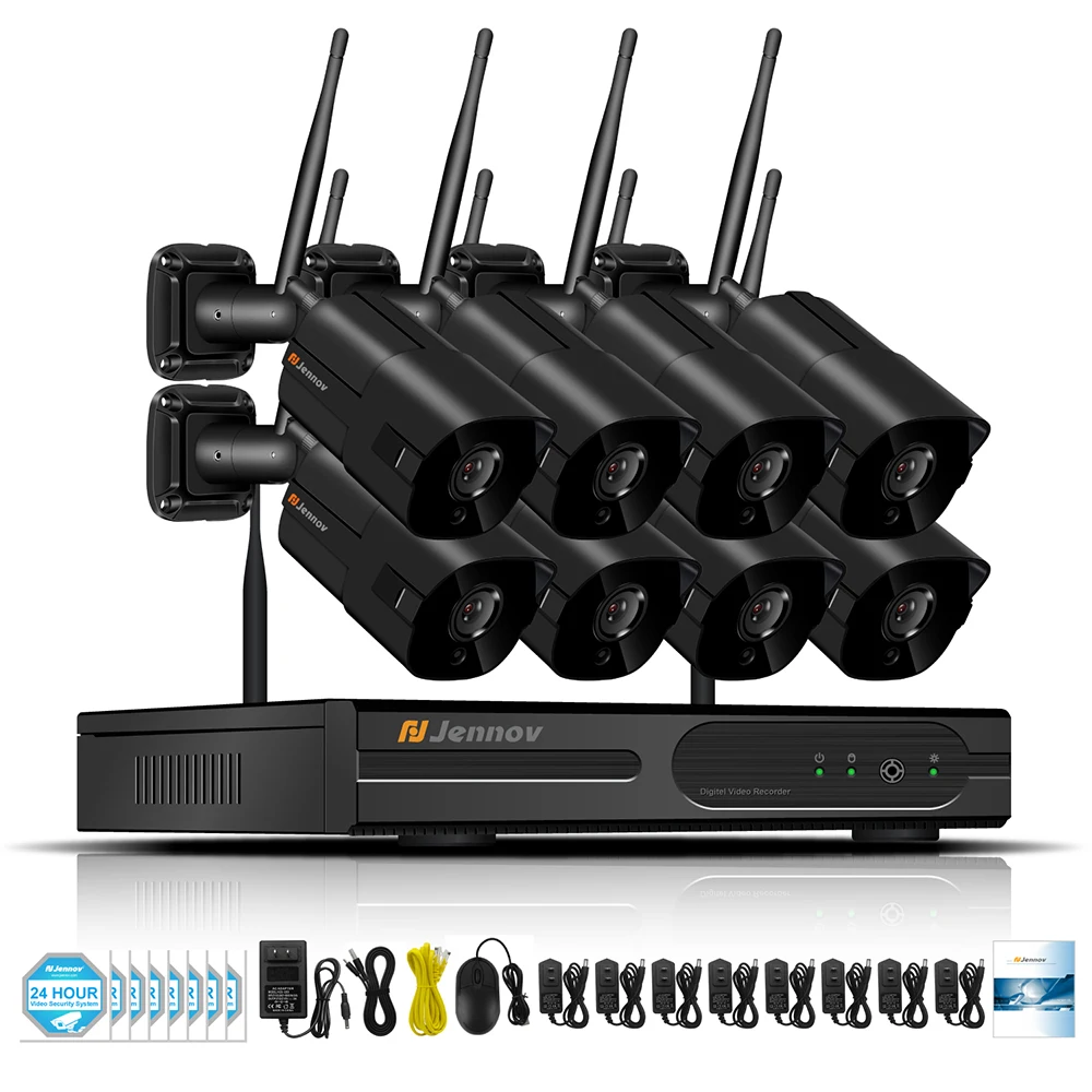 

Einnov 8CH Wireless NVR Outdoor Home Security Camera System 960P CCTV Video Surveillance NVR Kit Wifi Ip Camera HD Night Vision
