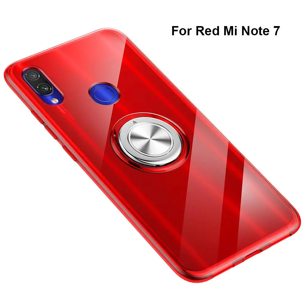 Магнитный ТПУ резиновый чехол для телефона с кольцом держателем Mi Note 7 оптовая