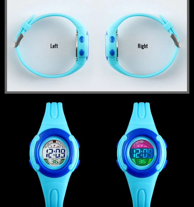 SKMEI 1479 Модные Детские/Детские спортивные часы платье цифровые 12/24 часов часы 50 м водонепроницаемые Модные