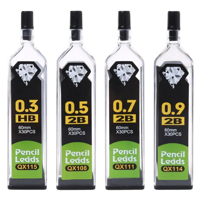 

5pcs 0.3/0.5/0.7/0.9mm HB 2B Refill Lead For Automatic Mechanical Pencils School Office Supplies