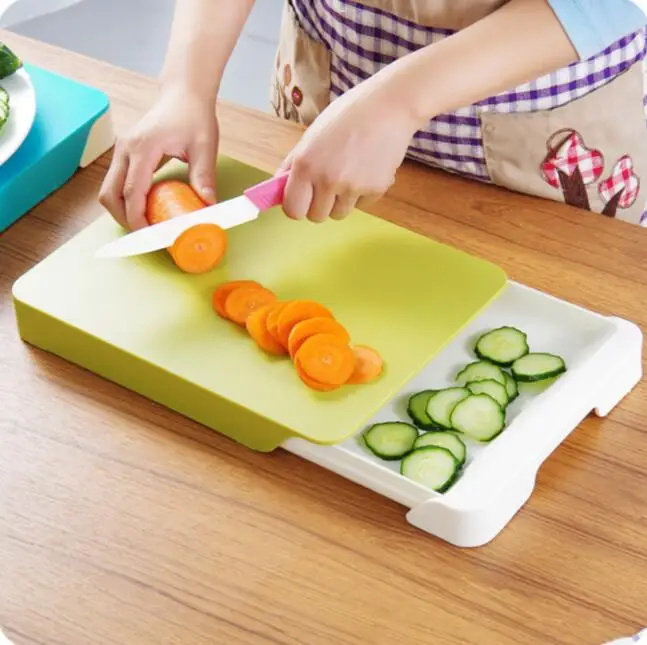 cutting board with drawer