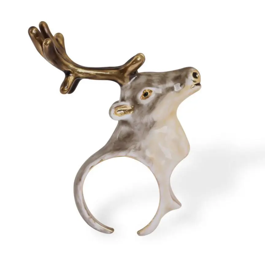 

CSxjd High quality copper Exquisite Enamel glaze wapiti Ring fashion hyperbole Ring