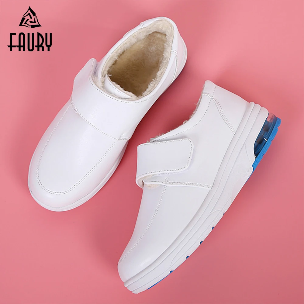 

Women Nurse Shoes White Medical Work Shoes Hospital Spa Professional Non Slip Winter Warm Air Cushion Comfort Zapatos Mujer