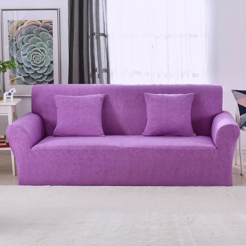 Растягивающийся чехол для дивана из спандекса, твердый плотный чехол, все включено, чехлы для дивана, полотенца для дома, защита для одного/двух/трех/четырех человек - Цвет: Color 8