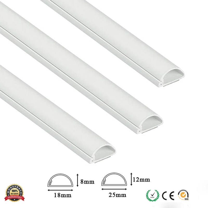 

Micro Mini Cable Raceway Kit Self-Adhesive Wire Covers Electrical Raceway Popular Cable Organizer for Home TV Office Home