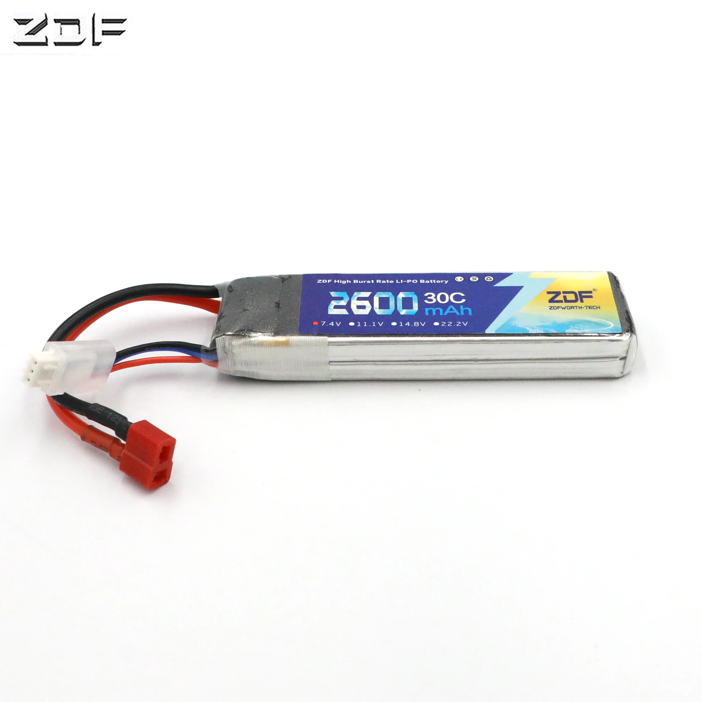 

ZDF Lipo 2s battery 7.4V 2600mah 30C Max 60C RC Hubsan H501S Battery Drone Akku Li-Polymer For RC Quadcopter Helicopter Airplane