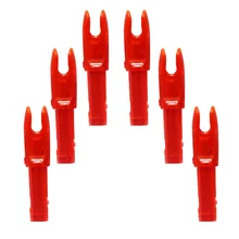 50 шт. прозрачный красный стрельба из лука НОК S Размеры стрелка вал "г" Nocks Малый паз,. 088