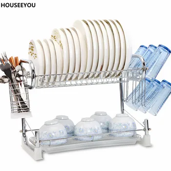 

Creative Stainless Steel Kitchen Storage Rack Chrome Dish Drying Rack Bowl Kitchenware Saver Drainer Dish Rack Home Supplies