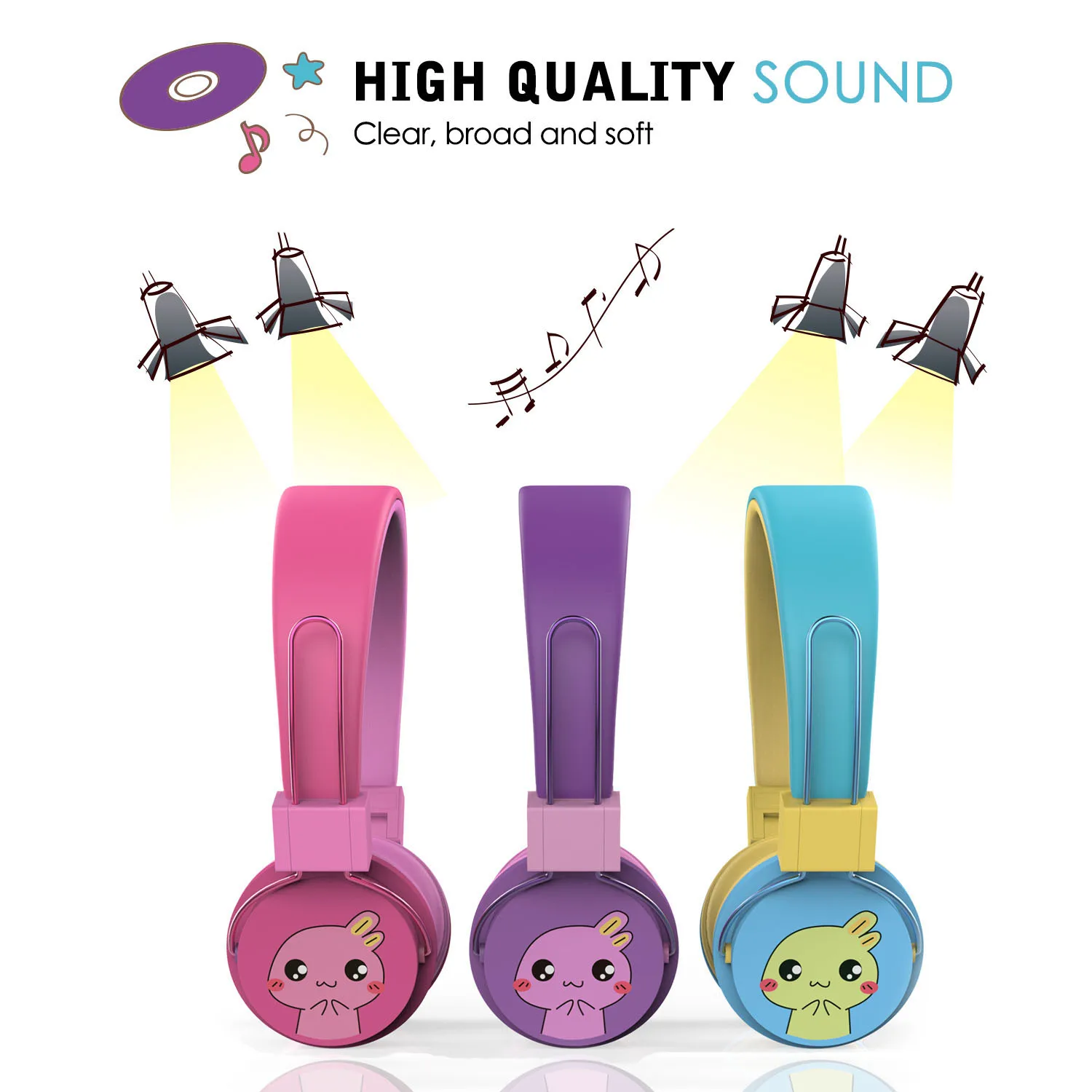 MoKo Kids Headphones On Ear Headphones Volume Limiting Wired 1 5m 4 9ft Headset with SharePort for Children For Leapfrog