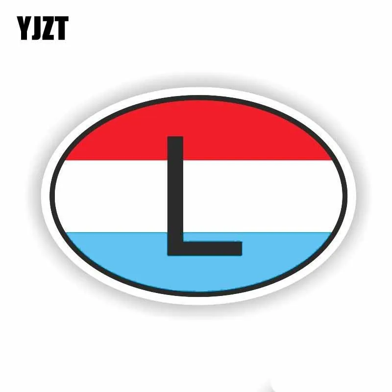 

YJZT 13CM*8.8CM Accessories Luxembourg L Flag Bicycle Car Sticker PVC Windows Decal 6-0249