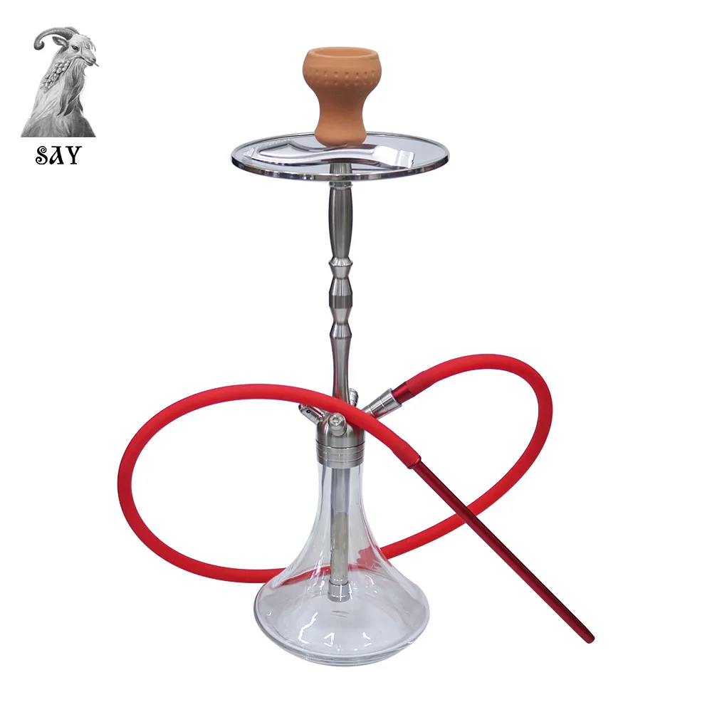 SY High Quality Stainless Steel Glass Hookah Set Narguile A Full Set Of