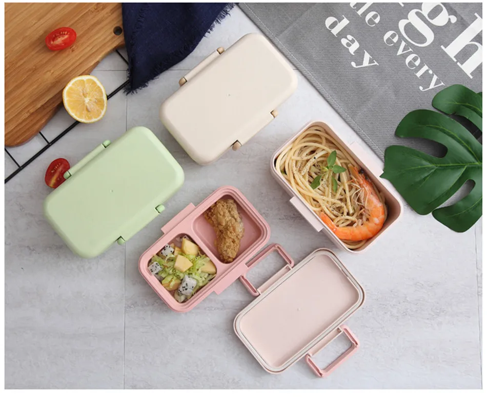 ONEUP Bento Box из бамбукового волокна, коробка для обеда из микрофибры, экологичный контейнер для хранения еды без бисфенола для пикника, школы, офиса