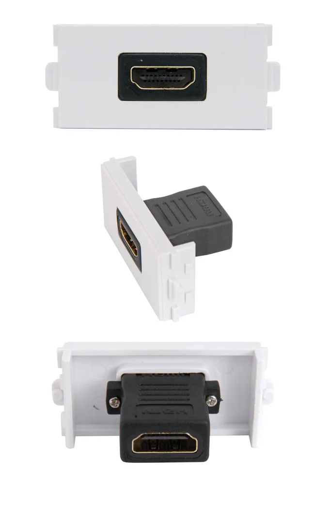 Гнездо для HDMI модуль 211, модульная настенная облицовочная пластина магазином розничной торговли при 3D высокое Скорость V1.4 настенная панель HDMI(F-F