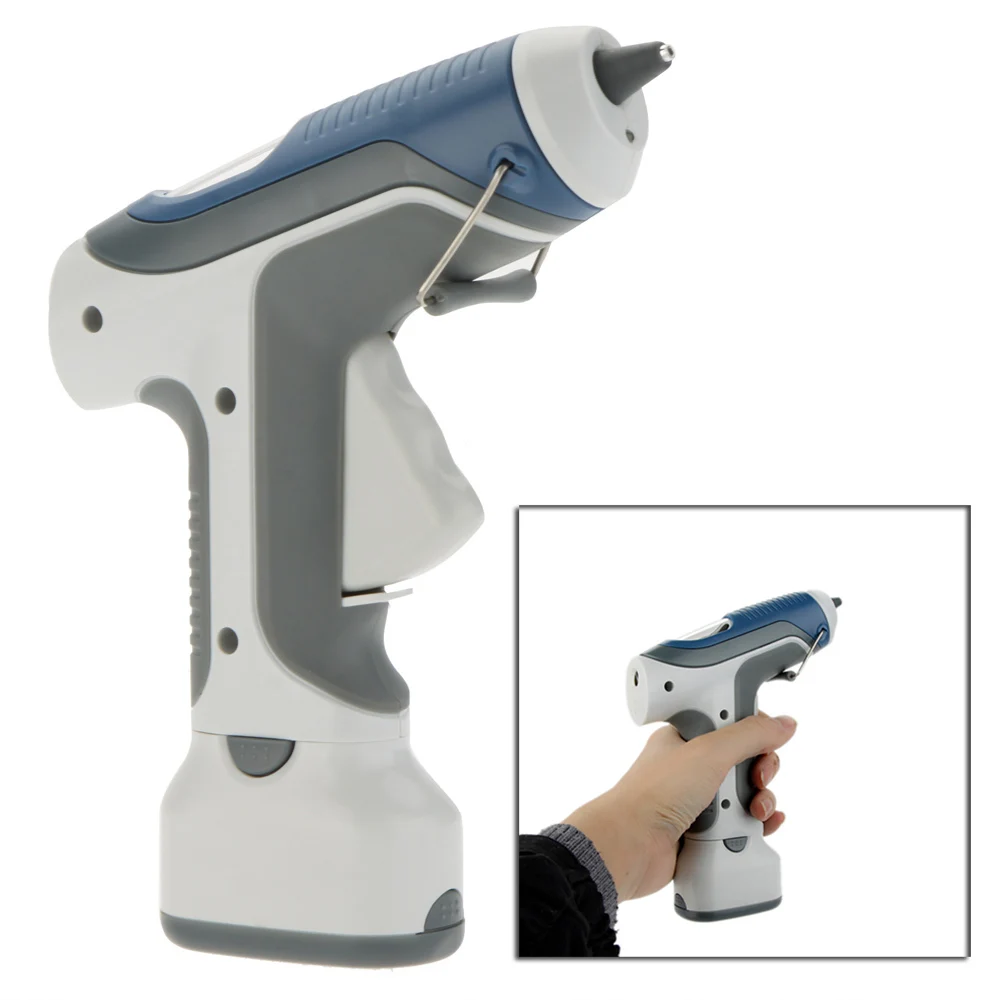 

GK-368 Portable 7W/6V Cordless Hot Melt Glue Gun With LED Lights For DIY Model Living Craft 3pcs 7mm Sticks Free