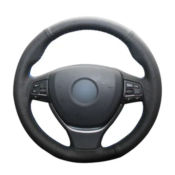 

Hand-stitched Black PU Artificial Leather Steering Wheel Cover for BMW F10 F11 (Touring) F07 (GT) F12 F13 F06 F01 F02