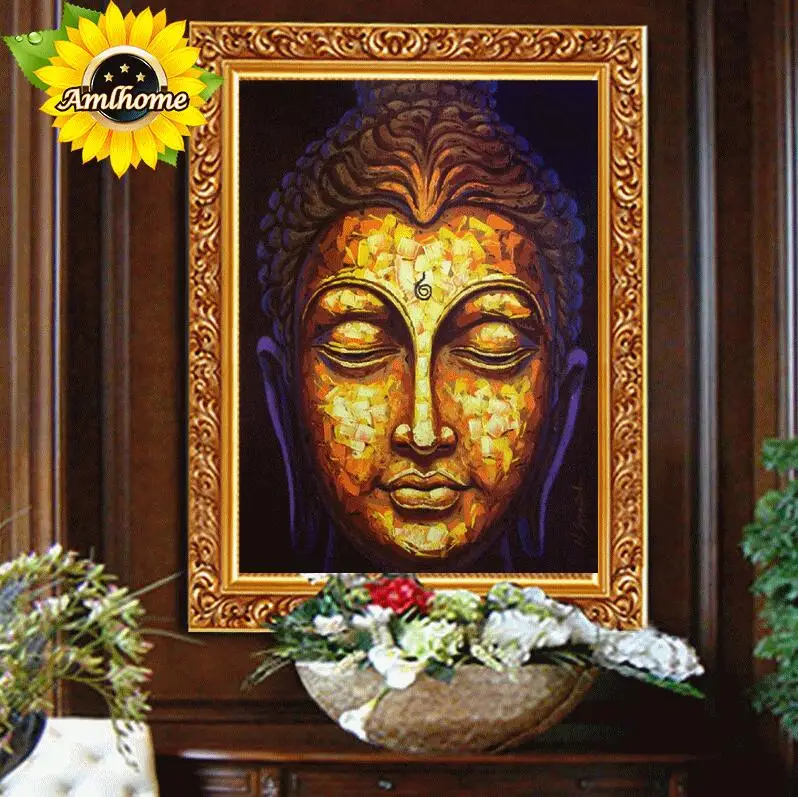 5D Full mosaic strass beauty Golden Buddha diy diamond painting cross stitch kits embroidery art