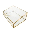European Style Polygonal Vintage Copper Side Glass Jewelry Cosmetic Storage Box Jewelry Display and Storage 6