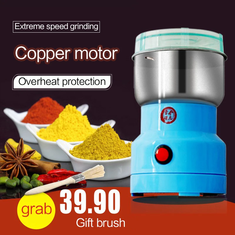 Mini Electric Food Chopper Processor Mixer Blender Pepper Salt Garlic