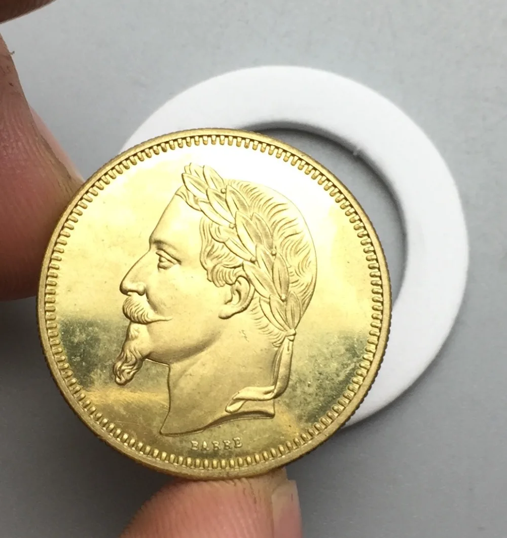 France 1867 Napoleon Iii Essai Monetaire 5 Dollars 25 Francs Gold France 1867 Napoleon Iii Essai Monetaire 5 Dollars 25 Francs Gold Br Crafts Copy Coin In Non Currency Coins From Home Garden On Aliexpress