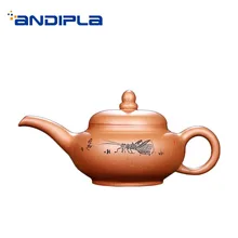 230 мл Исин креативный Фиолетовый Глиняный заварочный чайник винтажная посуда для напитков китайский чайный набор кунг-фу НЕОБРАБОТАННАЯ руда горшок Zisha 9 держать чайники в подарок