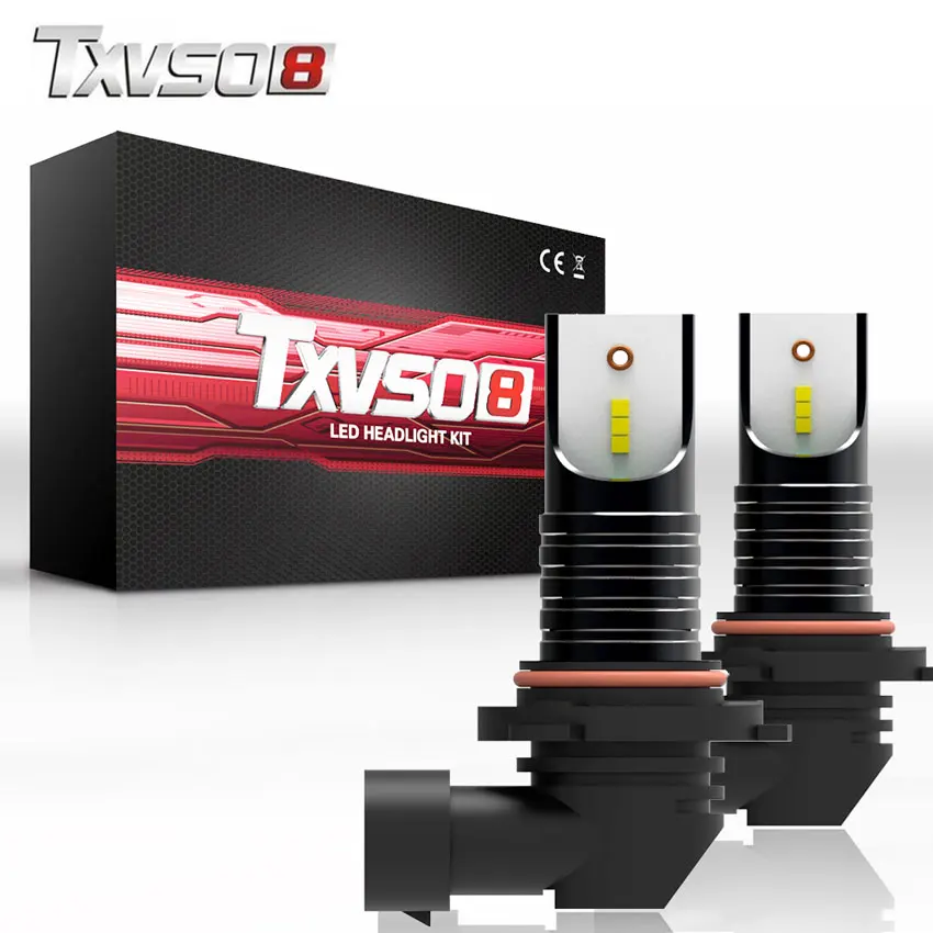 

TXVSO8 2PCS LED Car Headlight Bulbs 9006 with CSP Chips-12V 30000LM 6000K led auto light Bulb 55W Auto front Headlamp Fog lamp