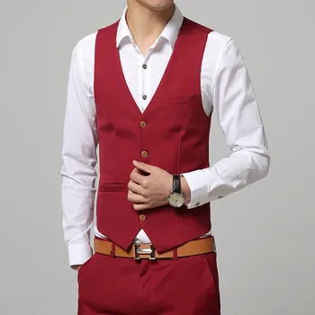 

New Premium brand fine cotton the groom's best man wedding dress men's suit vest Male Male formal business suit vest waistcoat