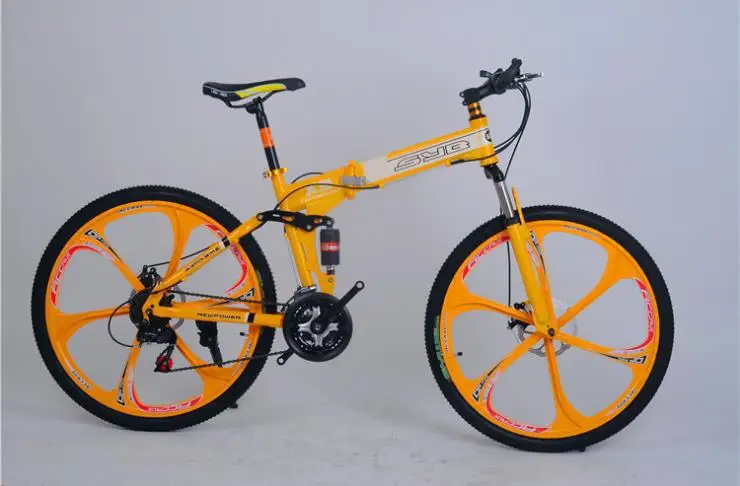 Горный велосипед для мужчин и женщин складной с мягким хвостом 21/24/27 скоростей