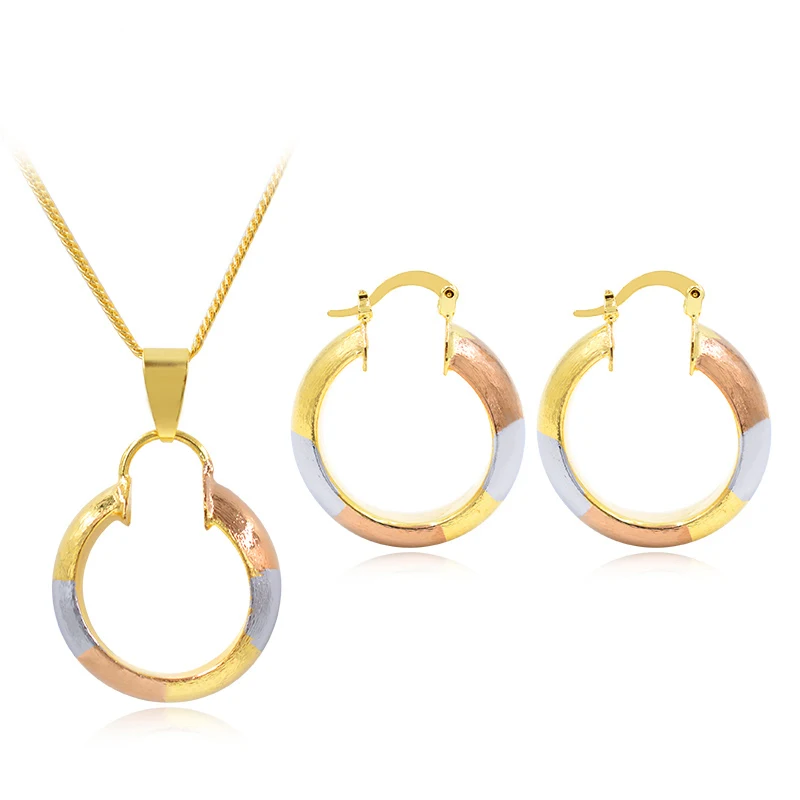 

ZEADear Jewelry Fashion Jewelry For Women Hoop Earrings Pendant Necklace Dubai High Quality Circle Jewelry Set For Party Wedding
