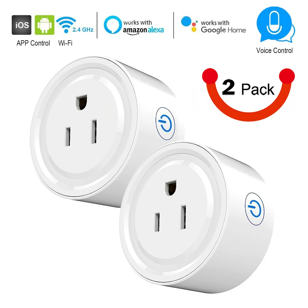 WiFi Smart Plug Smart Outlet Switch Socket Works with Alexa Google Home, Remote Control Your