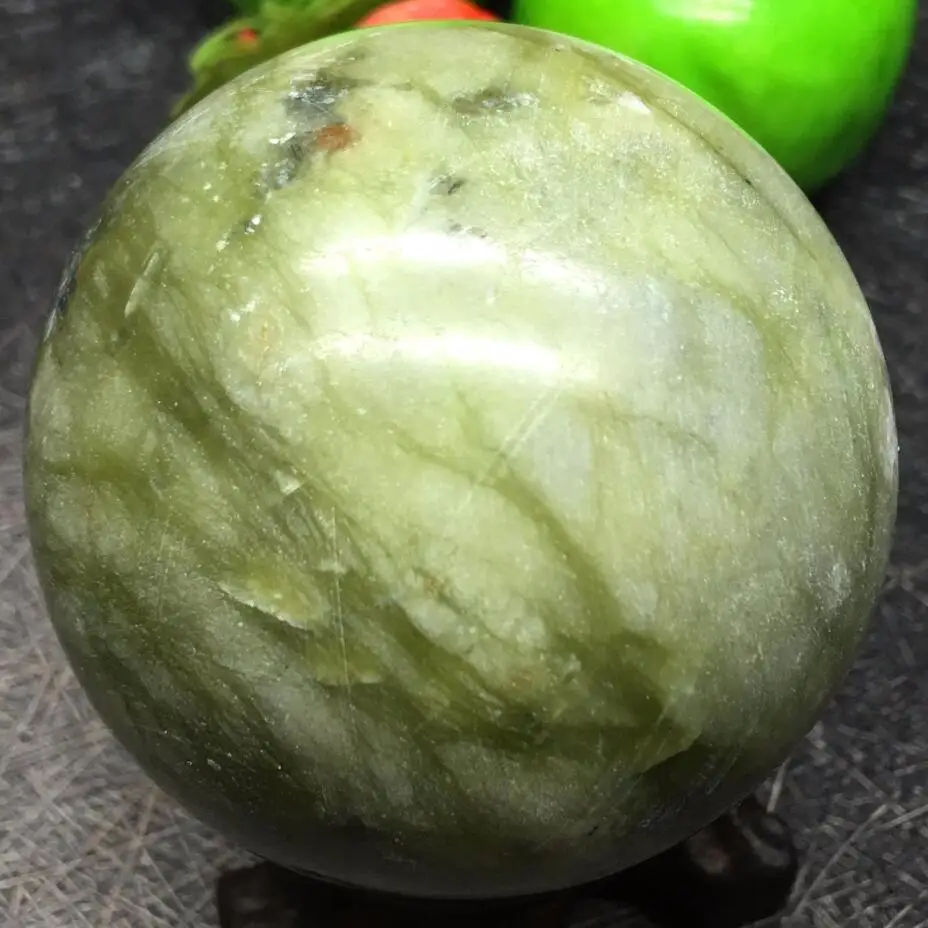 Natural Xiuyan jade Massage Ball Crystal Quartz Sphere HealingStones