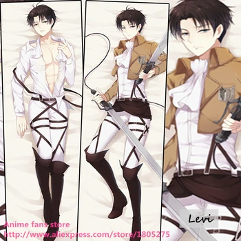 

Cool Japanese Anime Attack on Titan Levi Rival Ackerman Pillowcase decorative Hugging Body Pillow Case Cover