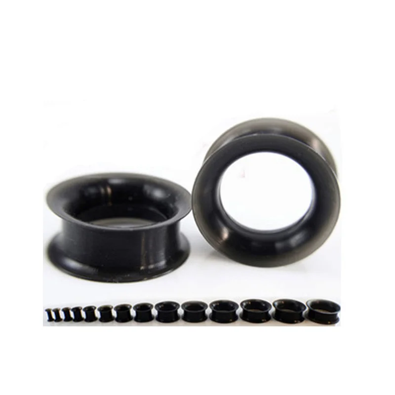 24 шт./компл. Mix4-25mm двойным рогом Силиконовые уха Expander серьги Плоть туннеля Вилки
