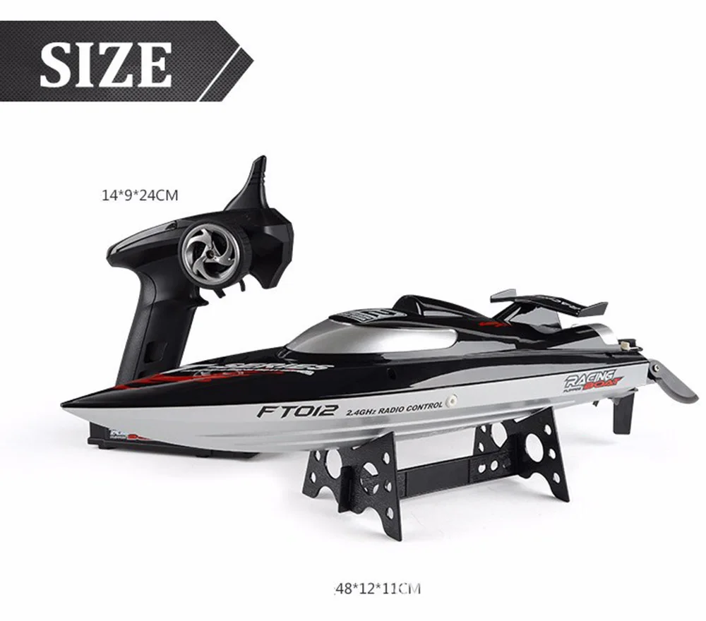 

Fei Lun FT012 45km/H Brushless Water Cooling System Anti-Collision Fine Adjustment Gear 2.4G 4CH Remote Control Racing Boats