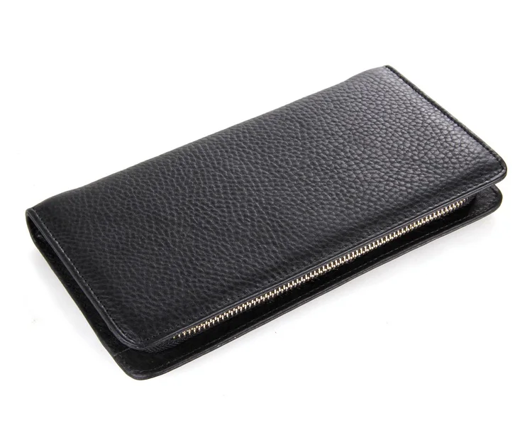 Vintage Black Men Leather Clutch Bag Genuine Leather Men Clutch Wallet Male Phone Wallets Soft ...