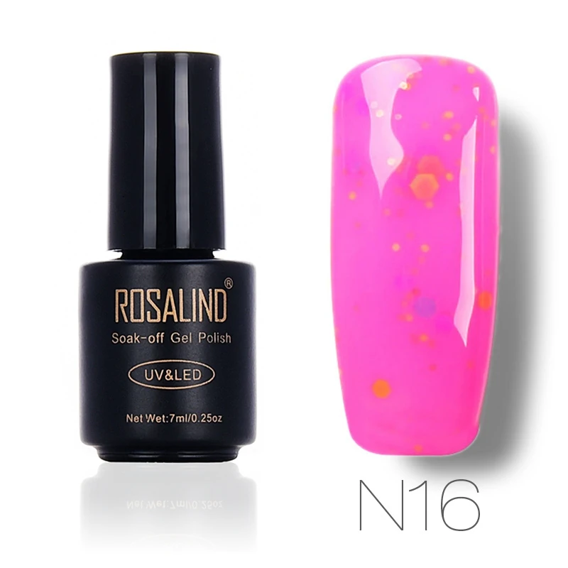 N16 ROSALIND гель 1 S 7 мл Лак для сыра УФ-гель для ногтей праймер для ногтей долго-последний постоянный - Цвет: N16
