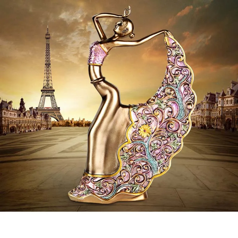 Resin Crafts Dancing Girl Wedding Decoration Figurines Miniatures Ornament Vintage Home Decor Accessories Valentines Day Gifts (4)