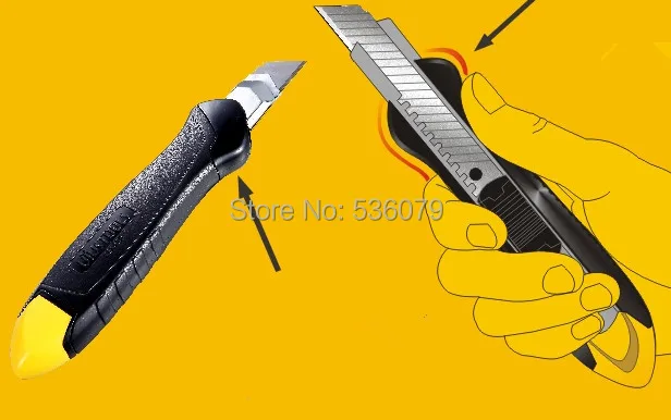 Универсальный нож с помощью лезвия шириной 18 мм, режущего ножа, специальный дизайн, чтобы обеспечить лучшее ощущение удержания ножа