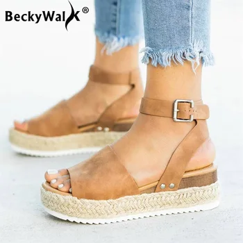 

Wedges Shoes For Women Sandals High Heels Summer Shoes Woman Flip Flop Chaussures Femme Platform Sandalias Mujer 2019 WSH3315