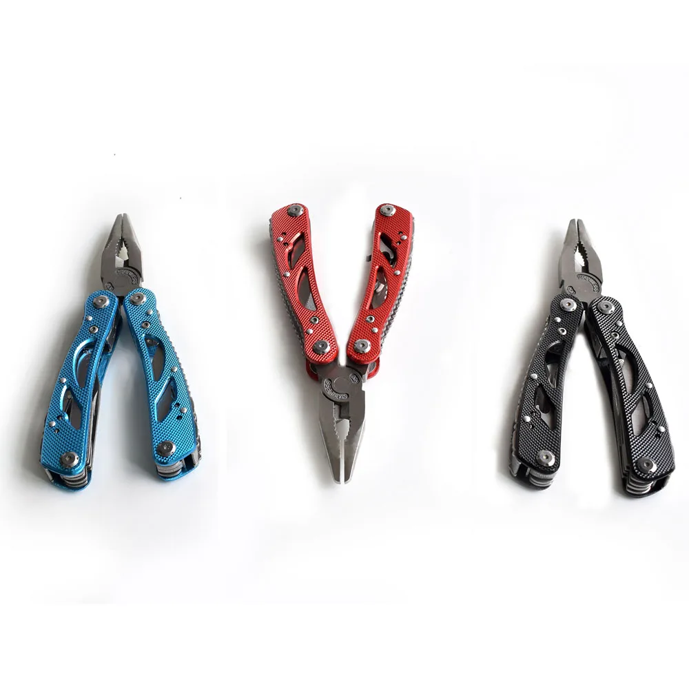 NEWACALOX Multitool Pliers Pocket Knife Pliers Kit Screwdriver Bits Multi-tool for Survival Camping Hunting Fishing and Hiking