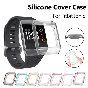 

Multi Colors Silicone Frame Skin Cover Case Protective Guard Shell For Fitbit Ionic Smart Watch Band Screen Protector