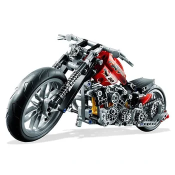 

378PCS Motorcycle Assembling Building Blocks Educational Toy Assembly Semi-Finished Vehicle Motorcycle Mold Building Blocks Set