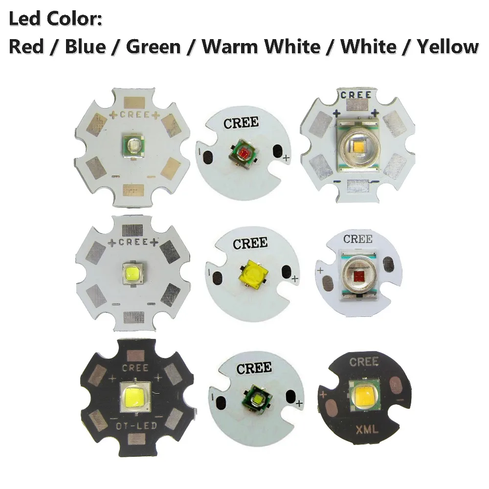 Original CREE ( 10W XML T6 / L2 )( 3W XPE R3 / XRE Q5 )( R5 5W XTE / XPG2 ) Warm Cool White Red Green Blue Yellow LED Chip Base Original CREE ( 10W XML T6 / L2 )( 3W XPE R3 / XRE Q5 )( R5 5W XTE / XPG2 ) Warm Cool White Red Green Blue Yellow LED Chip Base