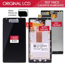 100% Tested Brand BlacK IPS LCD Display For Nokia Lumia 1520 Display with Touch Screen Digitizer Assembly with Frame