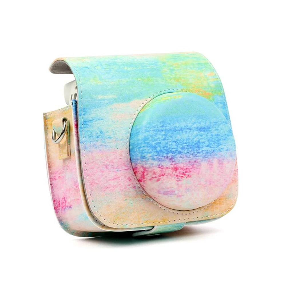 

Oil Color PU Leather Instant Camera Shoulder Bag Protector Cover Case Pouch for Fujifilm Instax Mini 9 Case mini 8 8+ Camera bag