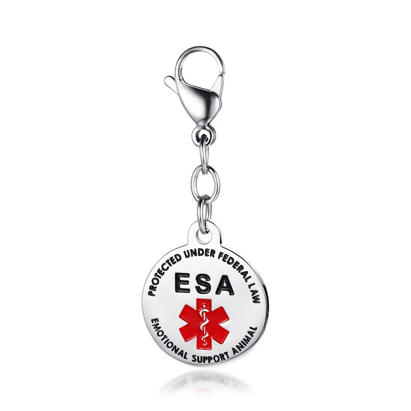 

Free Custom Engraving Personalized Medical Alert ID Dog Tag Hand Stamped Dog Collar Tag Charms